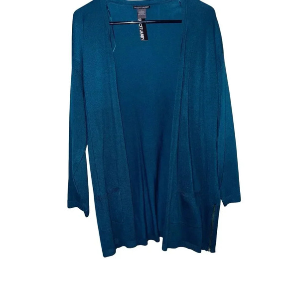 Elliott Lauren green  Cardigan Size l nwt Long Sleeves  Comfy Preppy - Picture 1 of 6